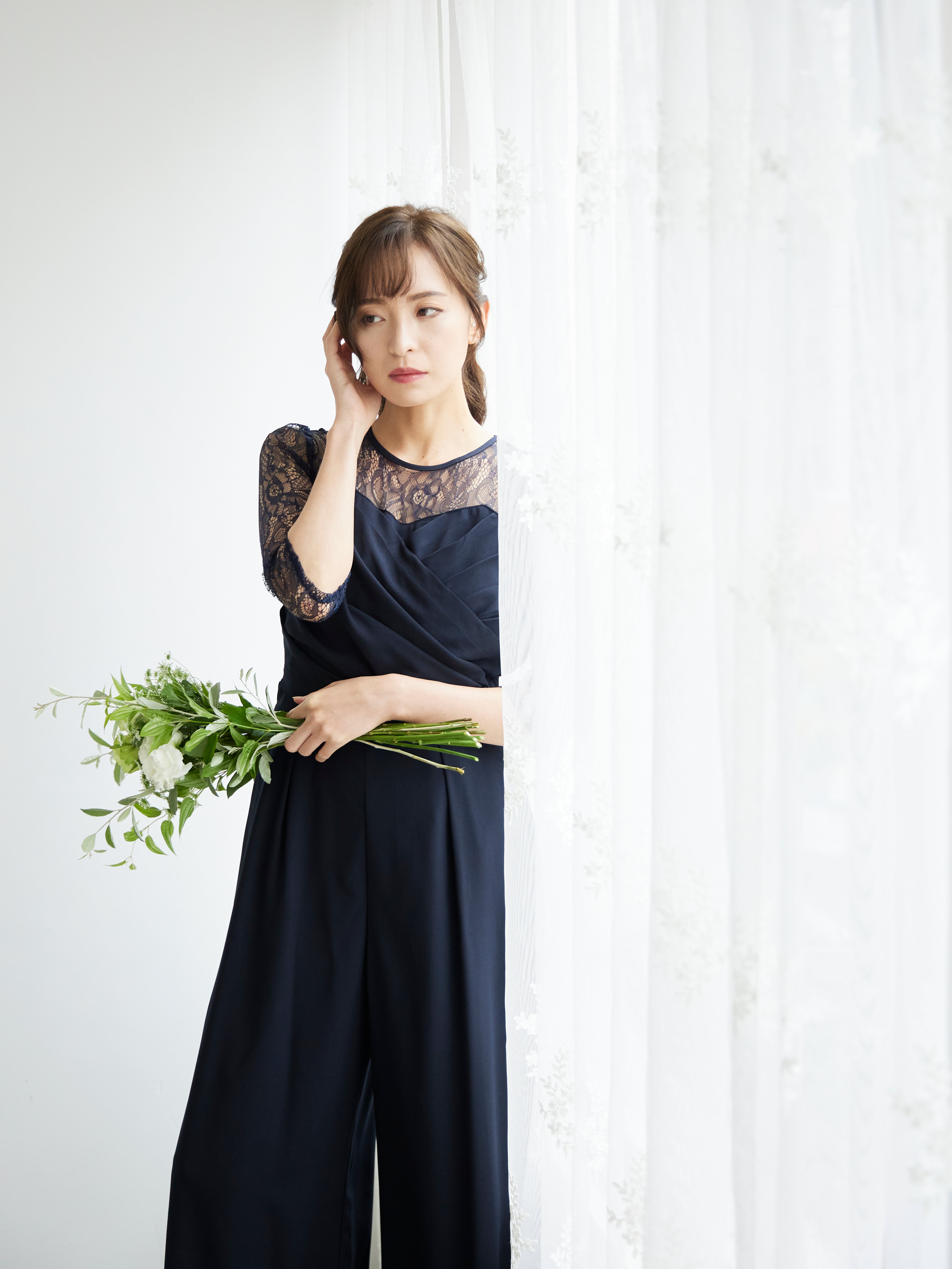 [レンタル] BELINDA DE CAPRIS クロスデザイン オールインワン パンツドレス ネイビーの宅配レンタル - 10