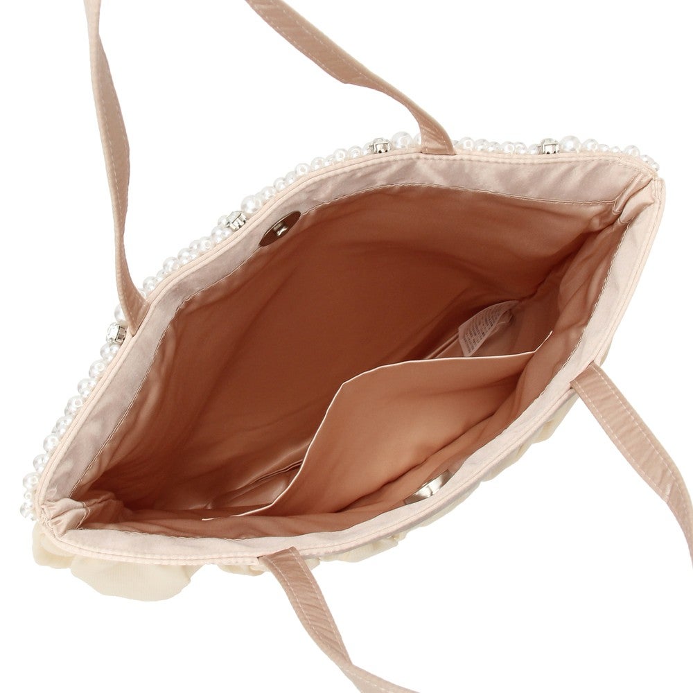 [レンタル] レディース ギャザー風 パール＆ビジュー付き サブバッグ - 4