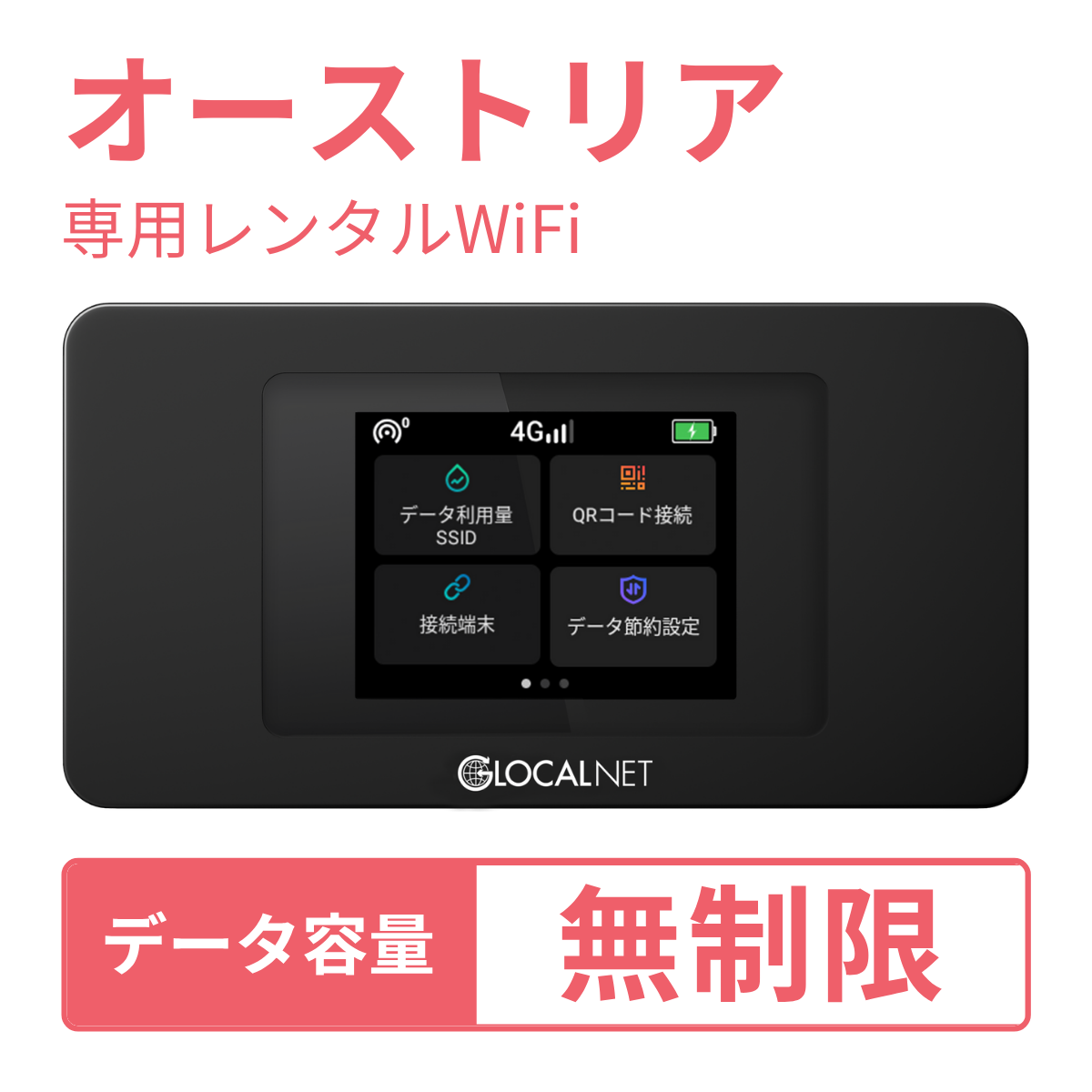 [レンタル] レンティオWiFi オーストリアWiFi 4G 無制限/日 データ容量プラン