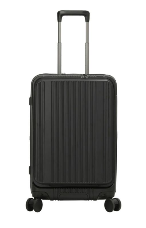 [レンタル] [3-5泊向けサイズ]BERMAS INTER CITY BS No.60556 フロントオープン 54L/拡張時62L 57cm ハードスーツケース マットブラック