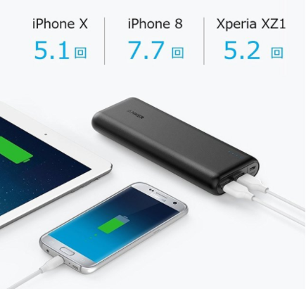 レンタル] Anker PowerCore 20100 (20100mAh 2ポート 超大容量