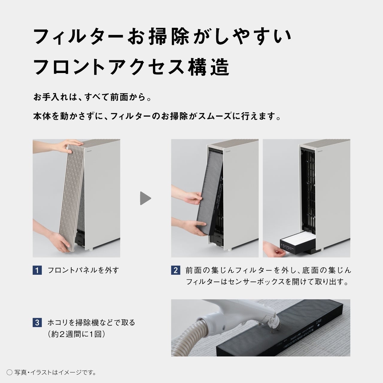 [レンタル] Panasonic 空気清浄機 F-PX70C（～31畳） - 13