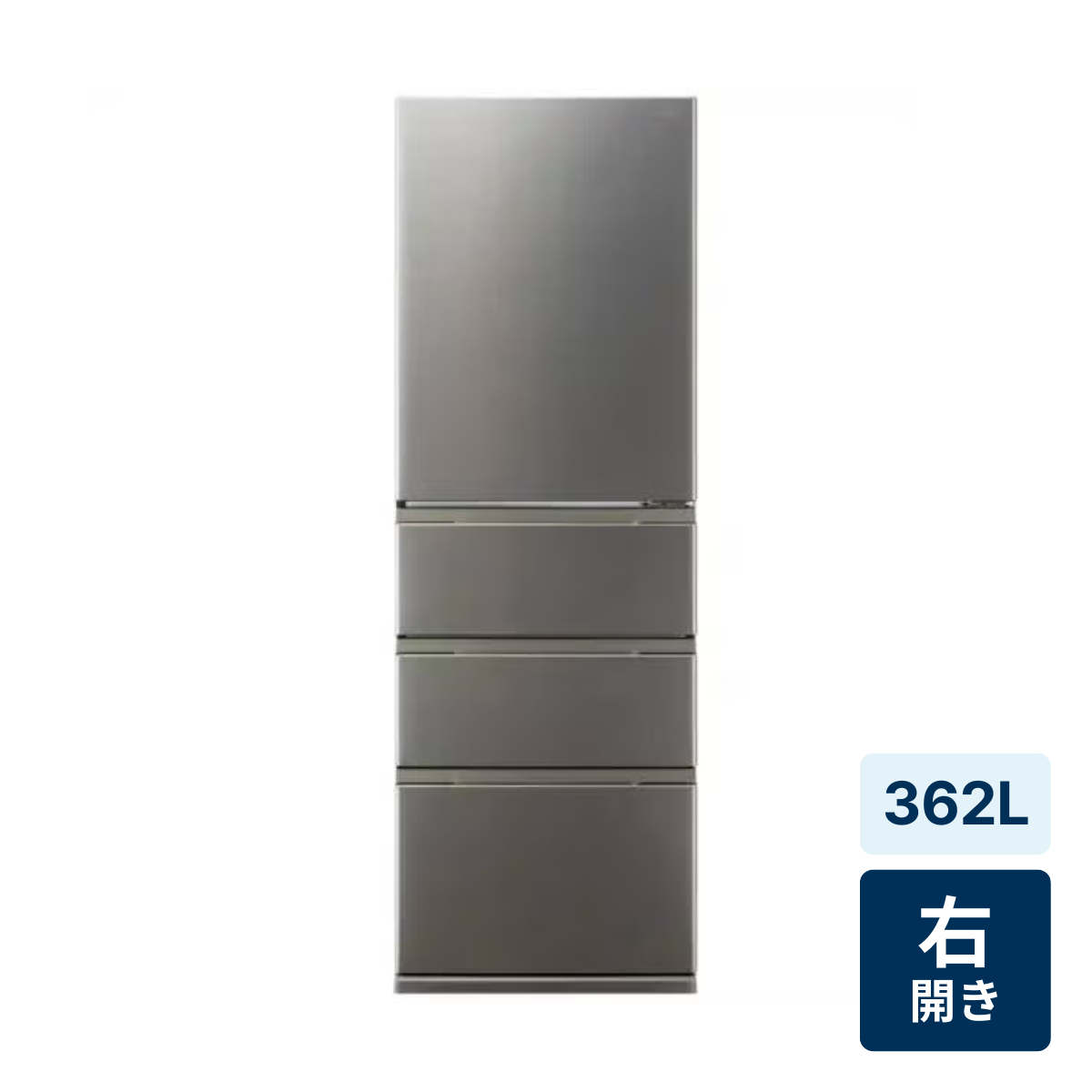 [レンタル] [362L][二人暮らし向け][右開き]アクア AQR-S36R 冷凍冷蔵庫 ブライトダークシルバー