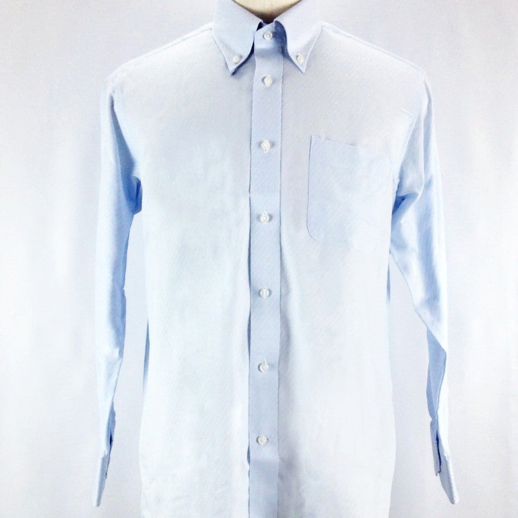 [レンタル] アダム＆イブ メンズワイシャツ 長袖 ブルー 斜めストライブ (Mサイズ / Lサイズ / LLサイズ)の宅配レンタル - 4