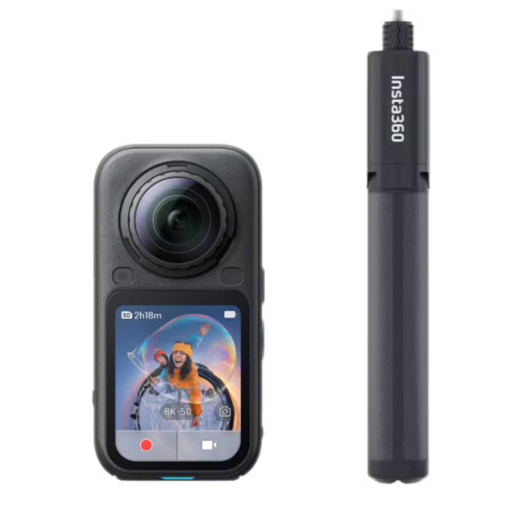[レンタル] Insta360 X6 360度カメラ 見えない自撮り棒 + 三脚セット ブラック