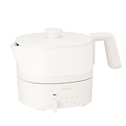 [レンタル] siroca おりょうりケトル ちょいなべ SK-M152C アイボリー 丸洗い可/温度調整機能 - 2