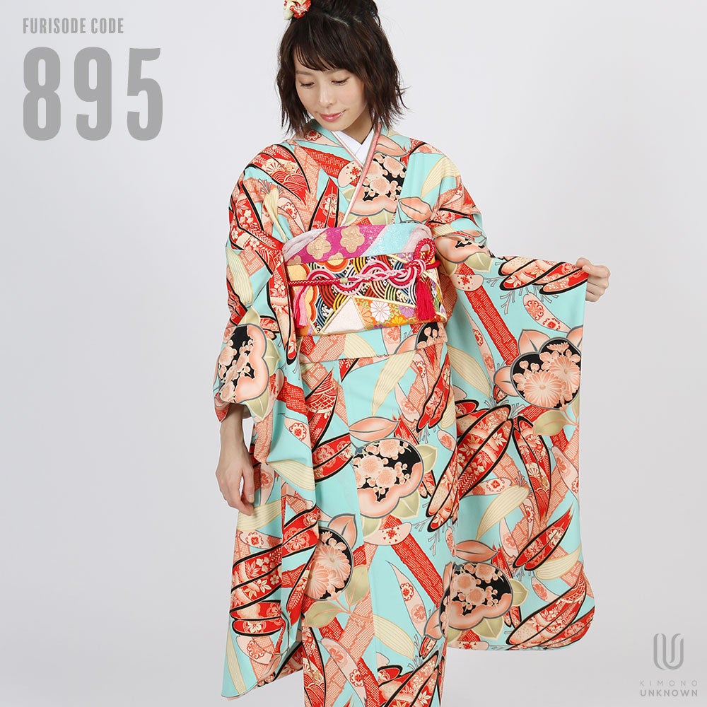[レンタル] 【対応身長155-170cm】レンタル振袖フルセット-895
