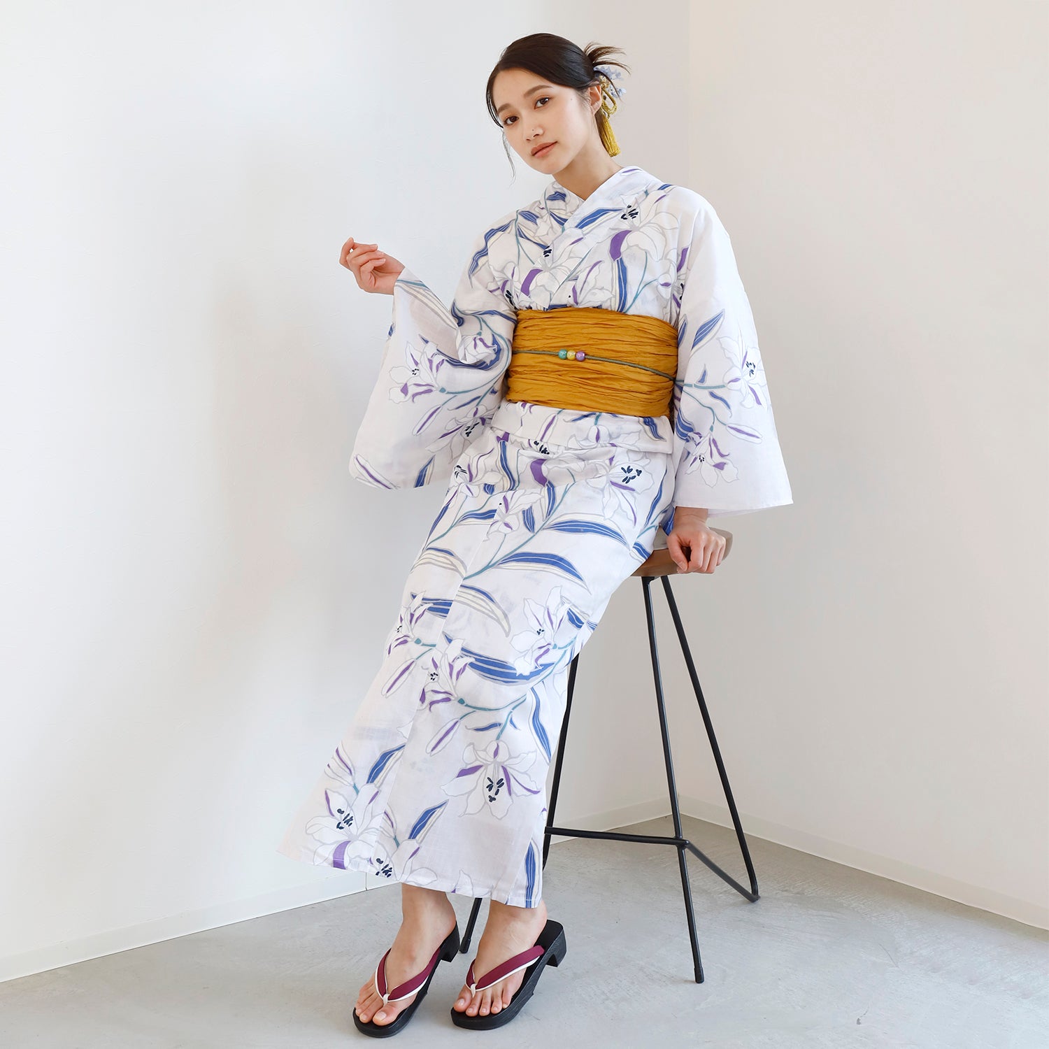 [レンタル] [2025新作]SION レディース浴衣 百合 フリーサイズの宅配レンタル - 3