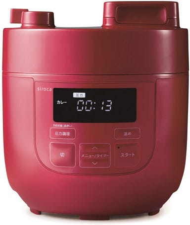 siroca 4L 電気圧力鍋 SP-4D151-R レッド
