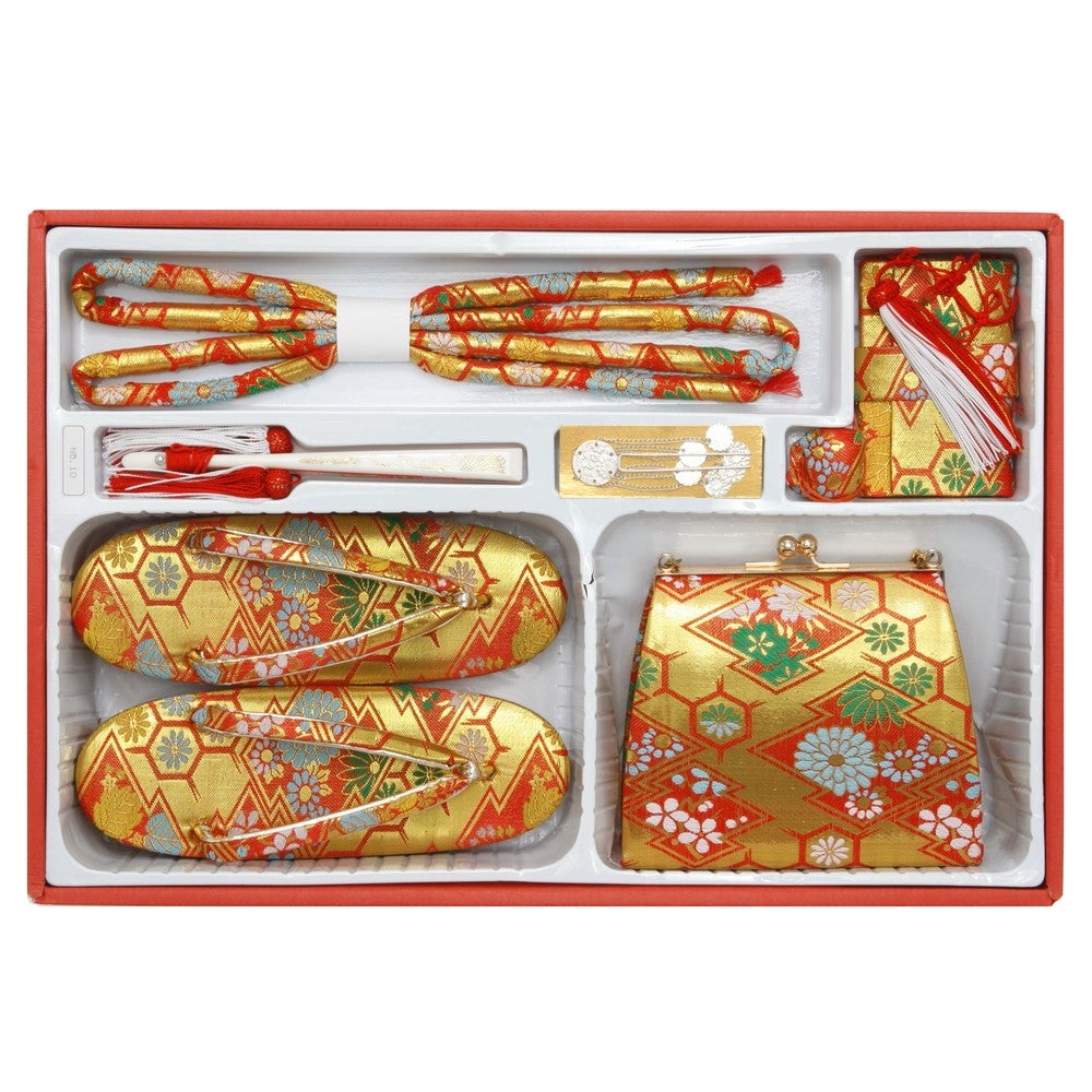 [レンタル] 七五三/節句 着物セット 7歳女の子 牡丹 御所車Aの宅配レンタル - 3