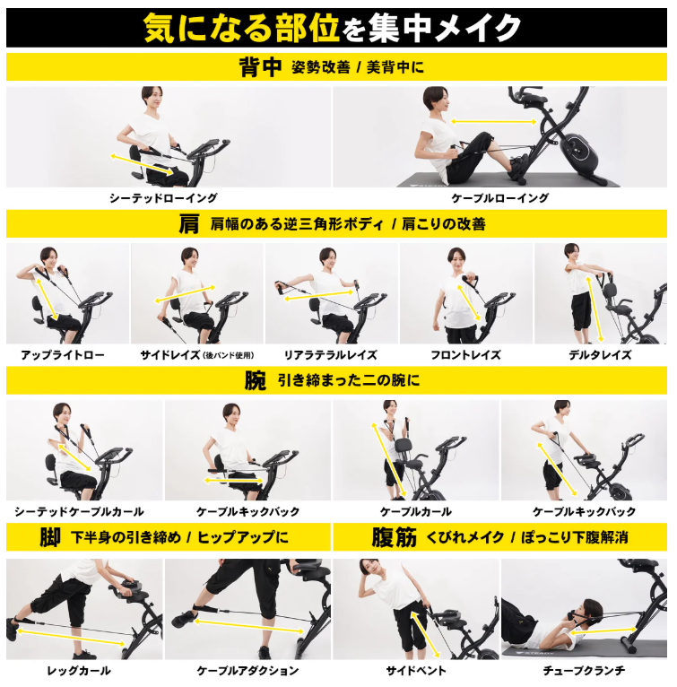 [レンタル] STEADY（ステディ） ST143 バンド付きフィットネスバイク - 9