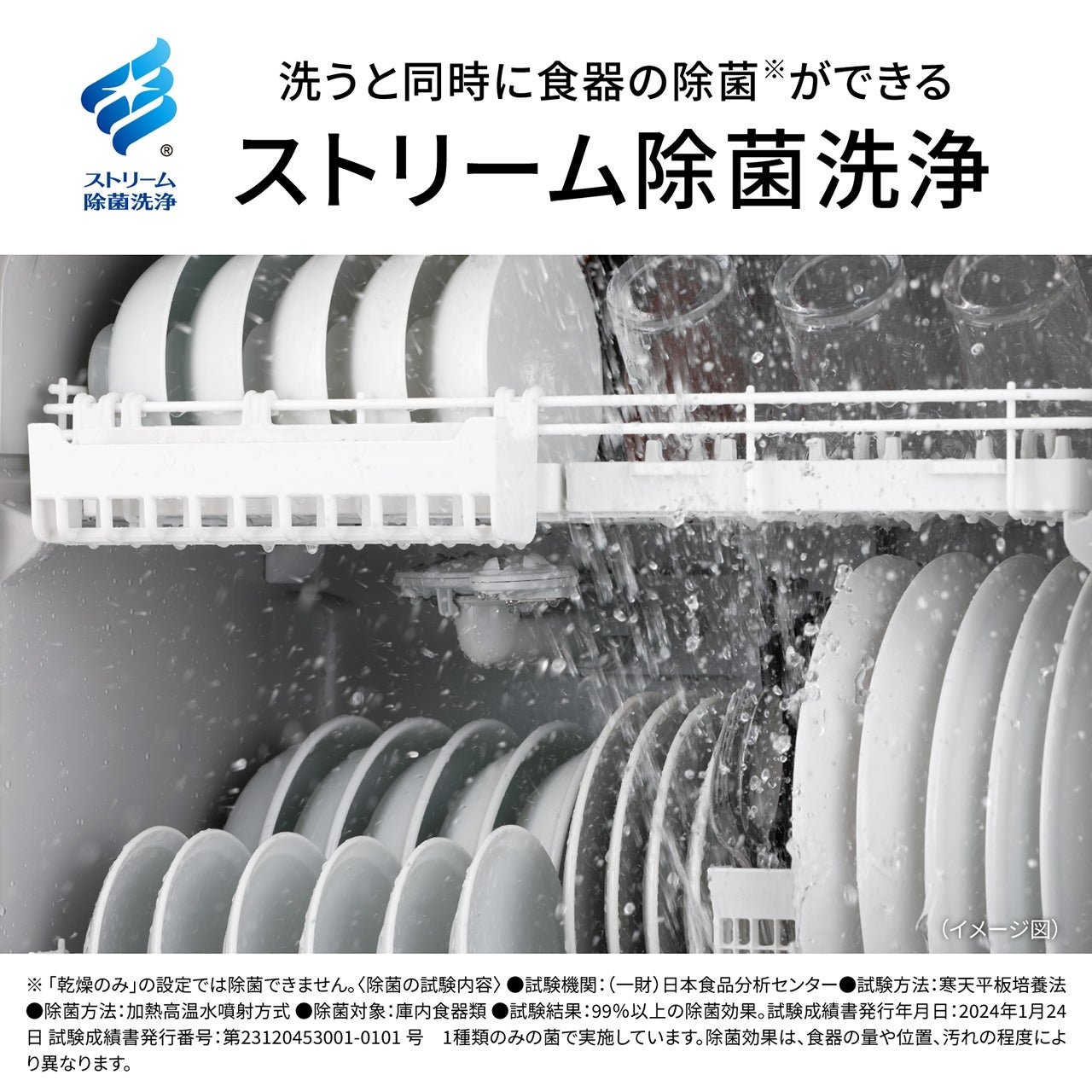 [レンタル] 【長期利用向け】[～食器40点][新品]パナソニック 食器洗い乾燥機 NP-TZ500 分岐水栓対応 5人分 ホワイト - 14
