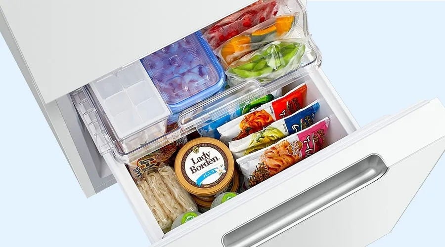 [レンタル] [152L][一人暮らし向け][左右開き対応]シャープ SJ-GD15R 冷凍冷蔵庫(ガラスドア) - 9