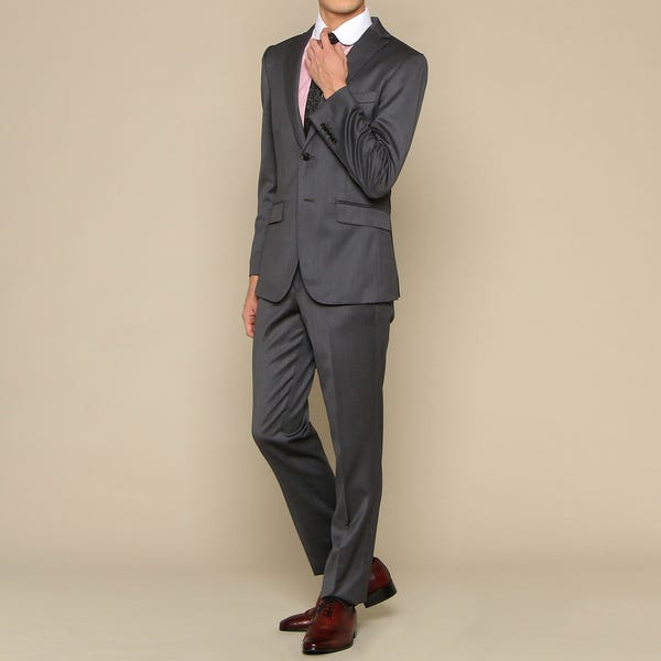 [レンタル] アバハウス メンズスーツ2点セット(ジャケット+パンツ) グレー LLサイズ