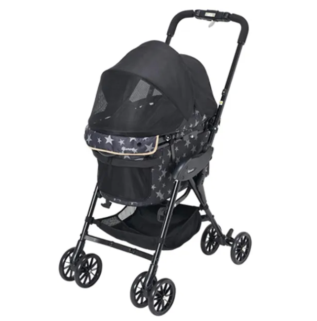 [レンタル] コンビ ペット用カート ミリミリEG ロング スターブラック - 1