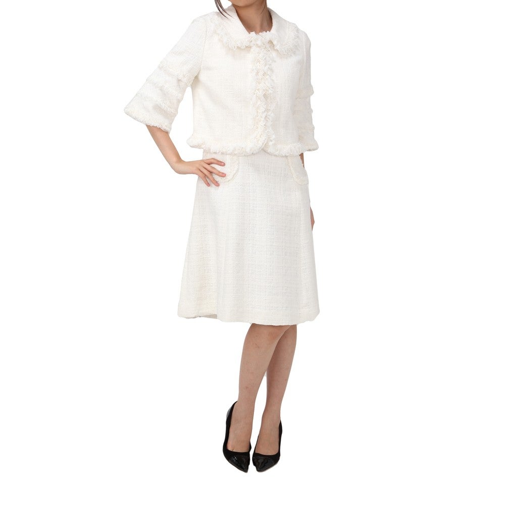 トゥービーシック セレモニースーツ2点セット(ジャケット+ワンピース) ホワイト / ベージュ