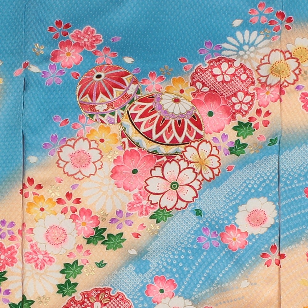 [レンタル] 女の子 お宮参り 産着レンタル6点フルセット 正絹 扇形 疋田の宅配レンタル - 3