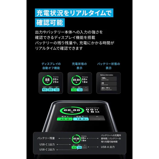 [レンタル] Anker Prime Power Bank (20000mAh, 200W) A1336011 - 7