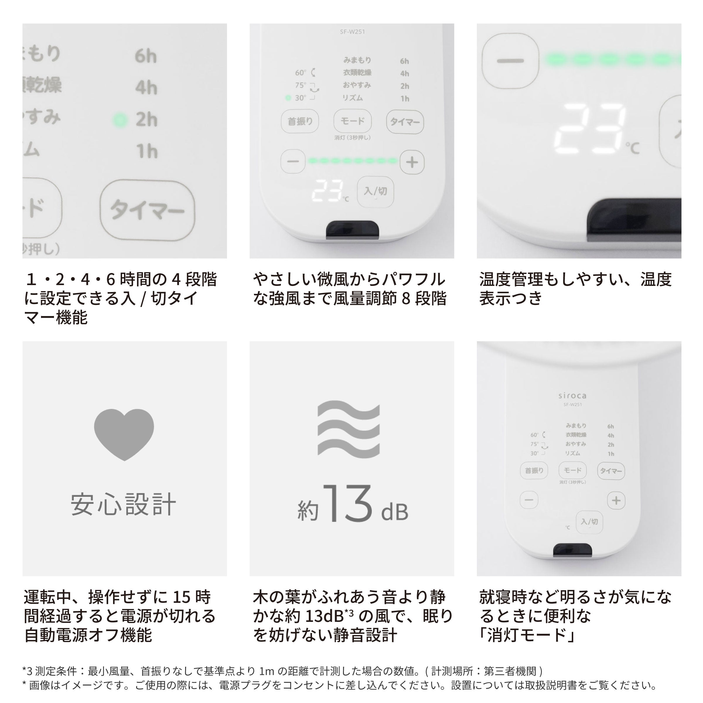 [レンタル] シロカ(siroca) 壁掛け扇風機 壁掛けふわビューン SF-W251 - 5