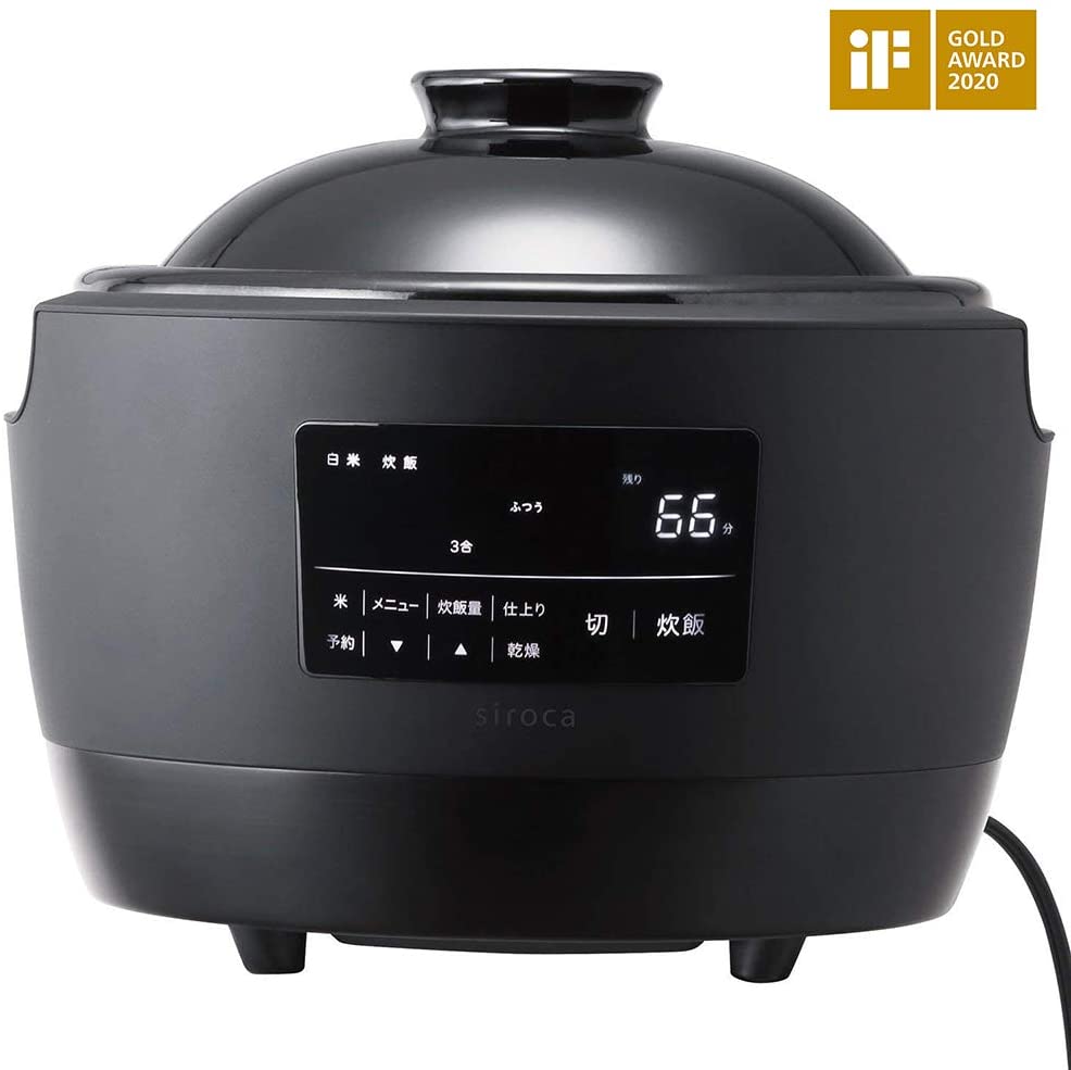 [レンタル] シロカ(siroca) 長谷園×シロカ かまどさん電気 全自動炊飯土鍋 SR-E111[3合炊き/伊賀焼/おこげ] - 1