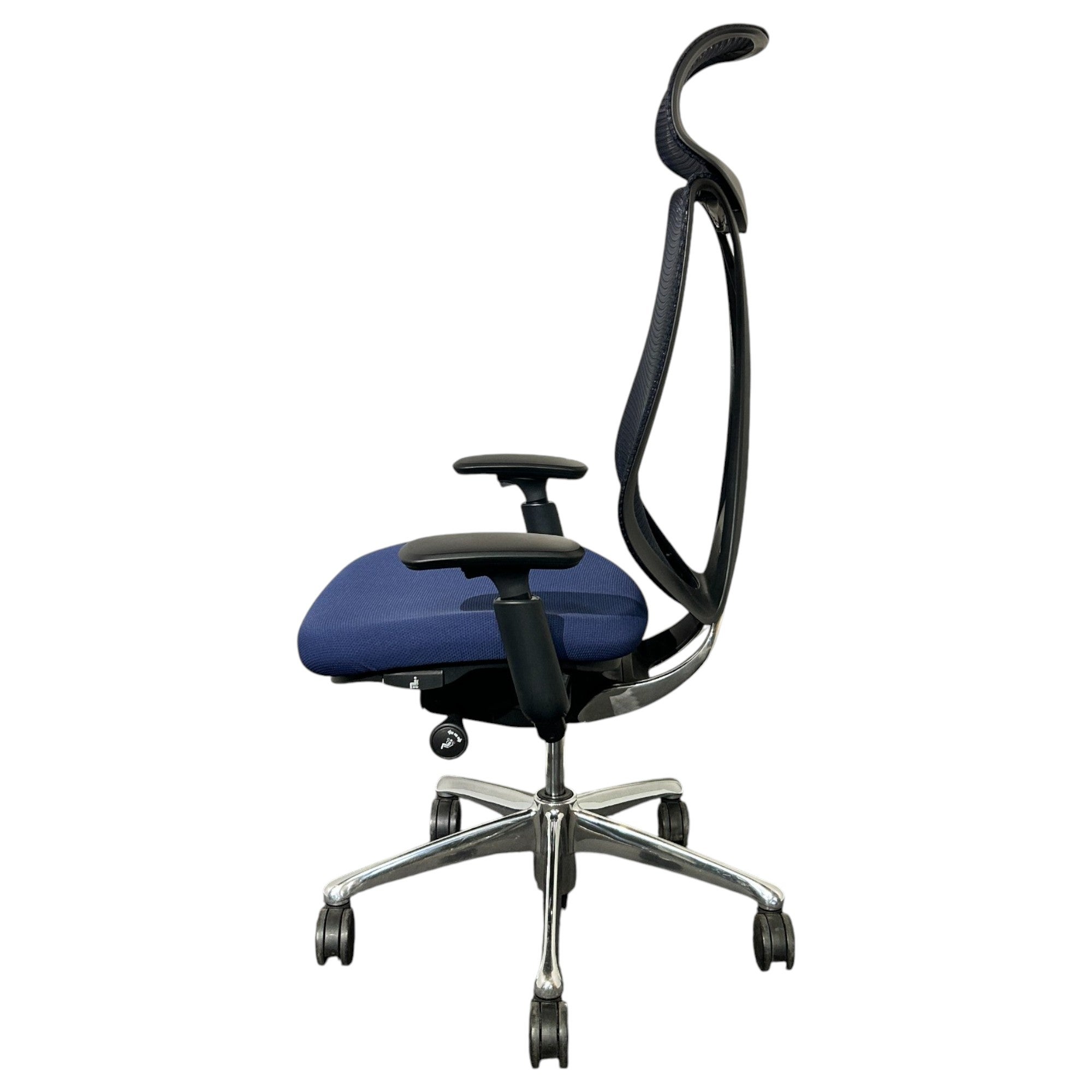 [レンタル] オカムラ サブリナ エクストラハイバック 可動肘 ダークブルー ブラック ポリッシュ C855BR-FSZ4 オフィスチェア - 3