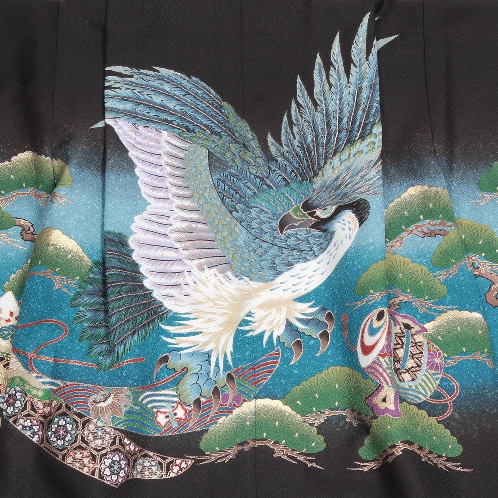 七五三/節句 袴セット 5歳 男の子 優雅 鶴