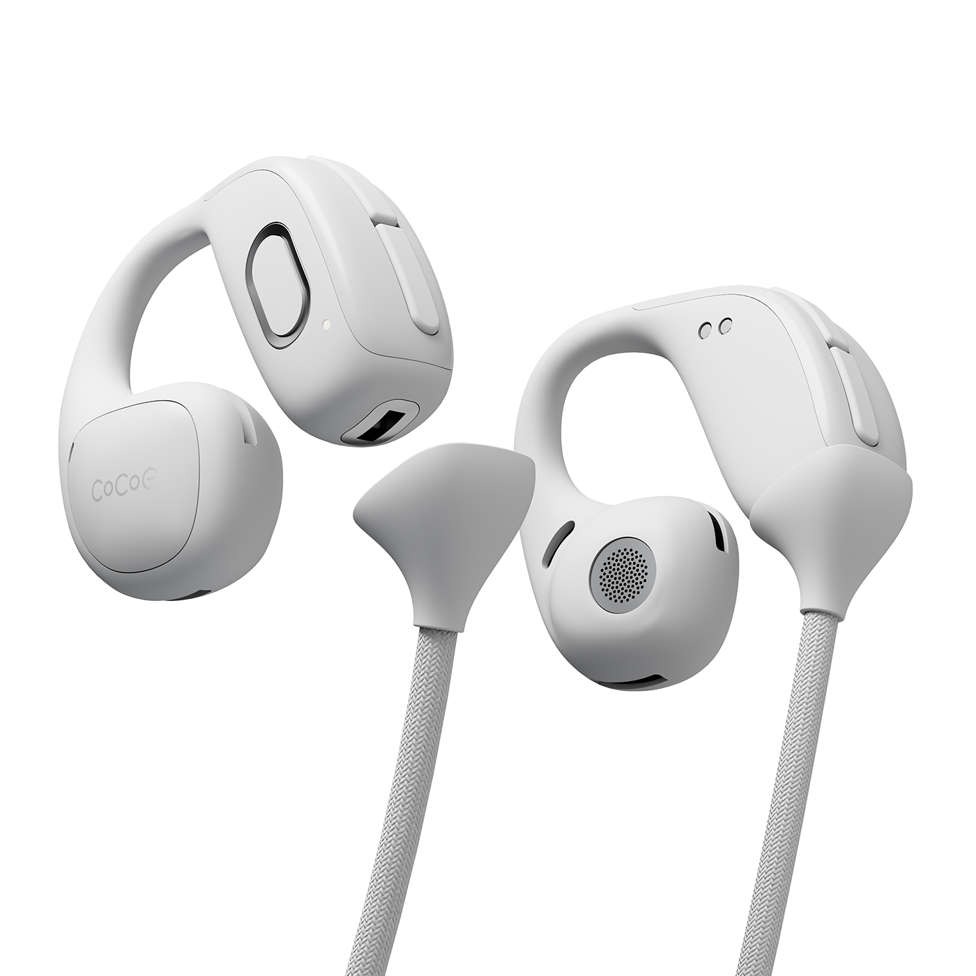 [レンタル] cocoe Ear(ココエイヤー) オープンイヤー型 集音器 ホワイト