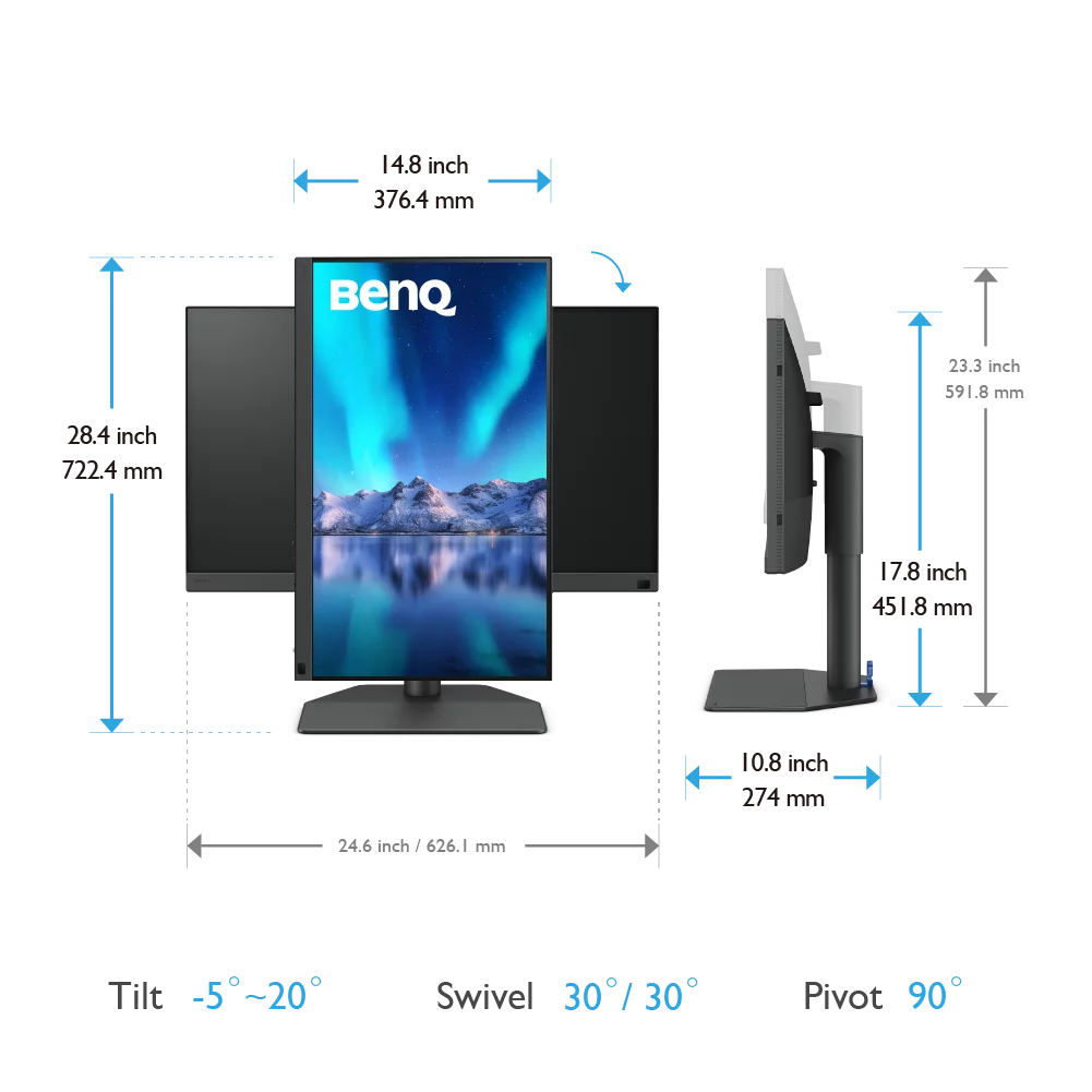 [レンタル] BenQ SW272U QCOLOR 27インチ 4K カラーマネジメントモニター - 5