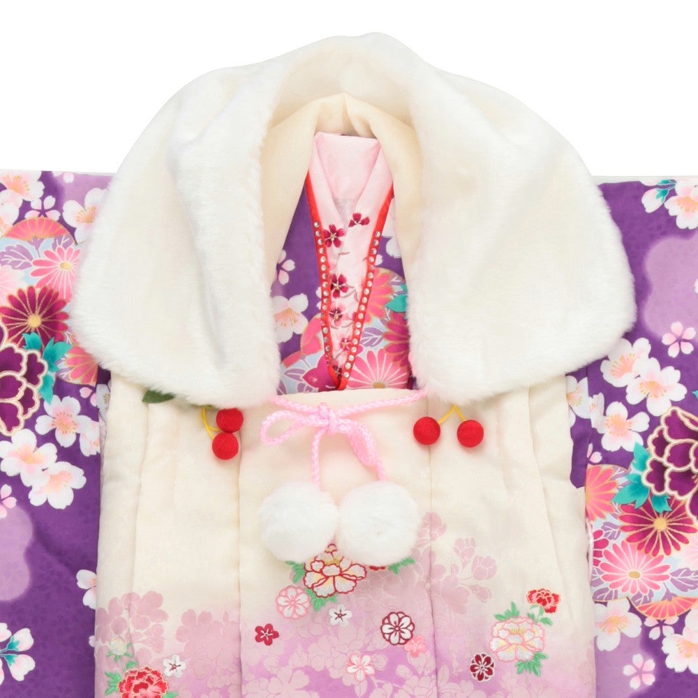 [レンタル] 七五三/節句 被布セット 3歳女の子 可憐 華やかの宅配レンタル - 7