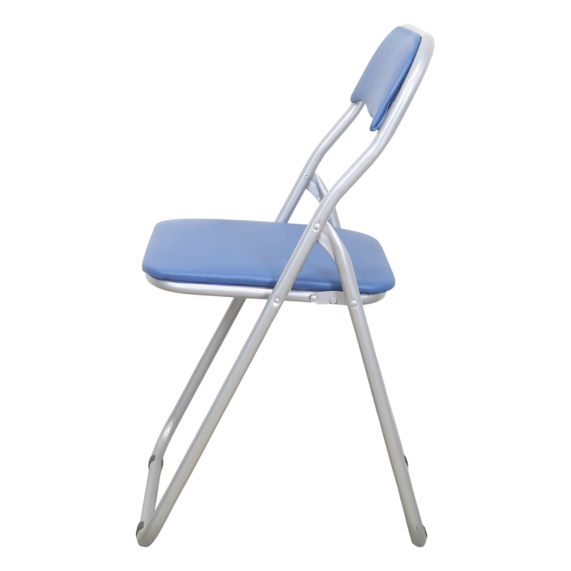 [レンタル] 【6個セット】折り畳み椅子 パイプ椅子 多目的・ミーティングチェア ブルー KC-1000 - 3
