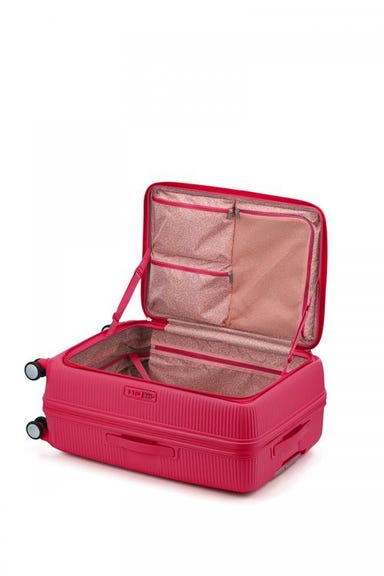 [8-10泊向けサイズ]AMERICAN TOURISTER CURIO スピナー75 エキスパンダブル 98L/拡張時114L ハードスーツケース ラズベリー