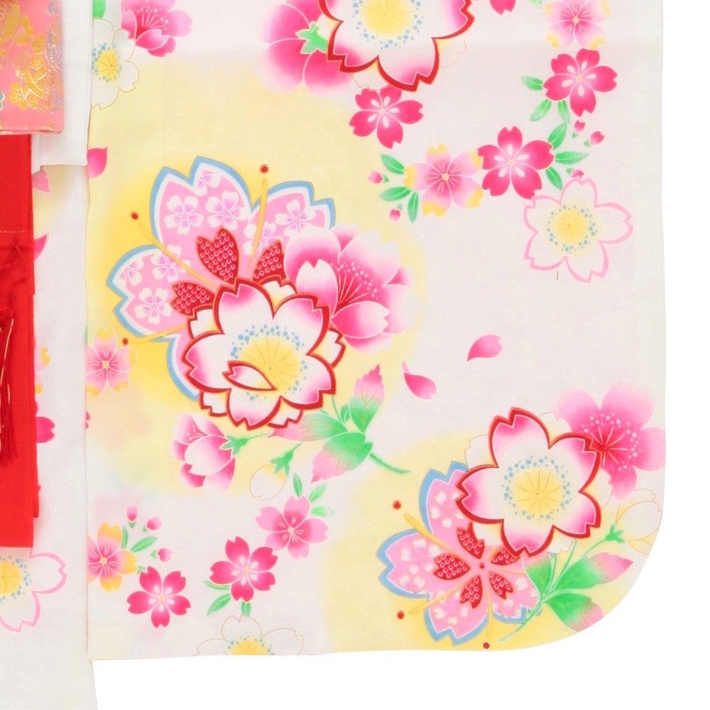 [レンタル] 七五三/節句 着物セット 7歳女の子 大輪桜 ふんわりの宅配レンタル - 2