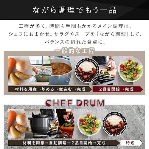 [レンタル] アイリスオーヤマ CHEFDRUM(シェフドラム) DAC-IA2-H 自動メニュー90種/フッ素コートモデル - 20