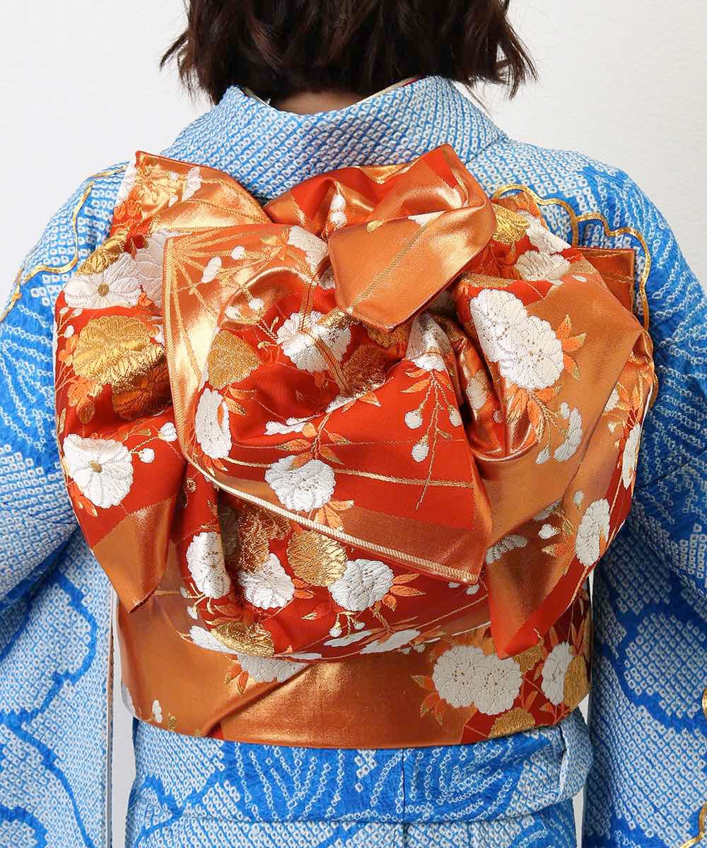 [レンタル] レンタル振袖フルセット-853 青系 花柄の宅配レンタル - 14