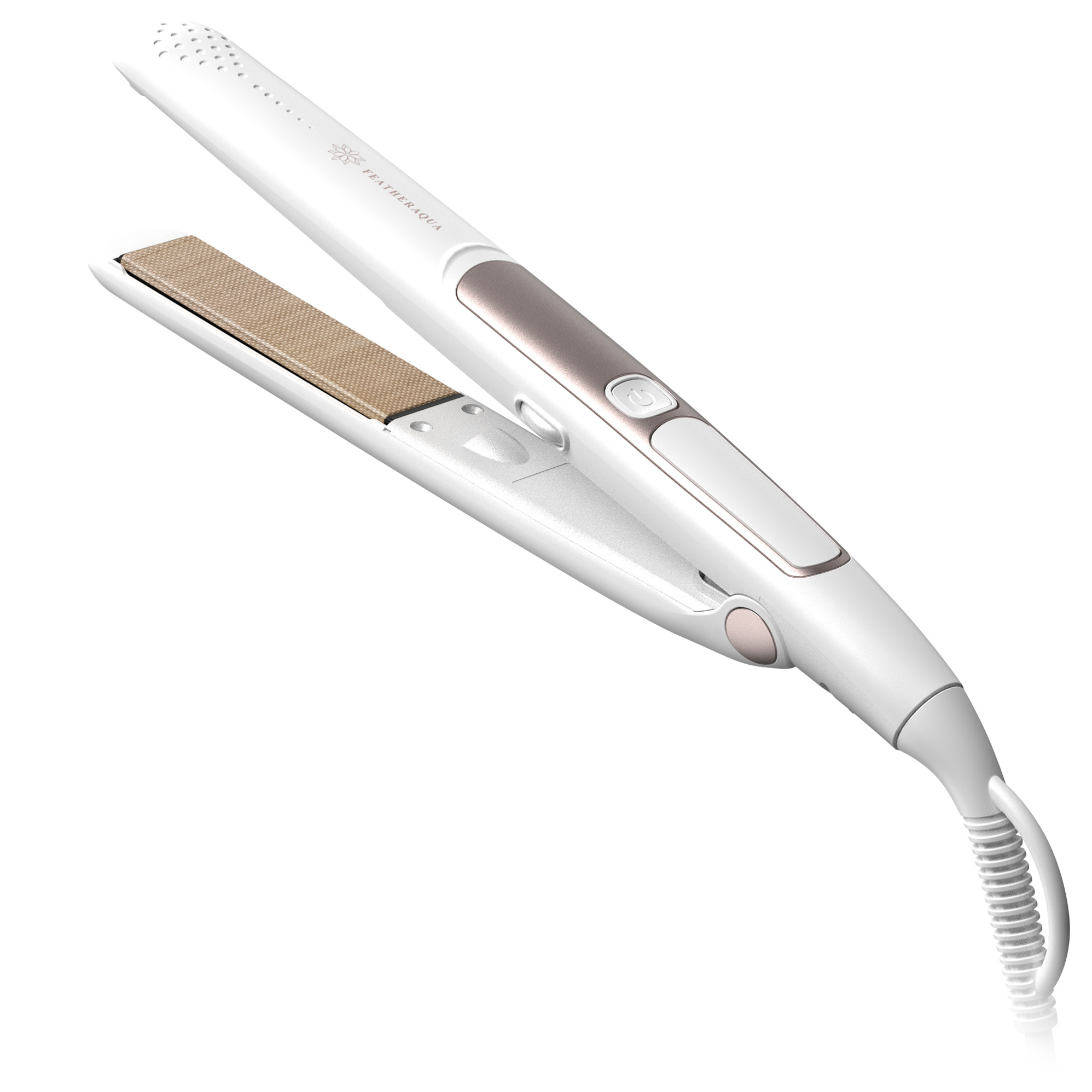 FEATHERAQUA ストレートヘアアイロン FA-SHI24PWH 斜め ホワイト - 2
