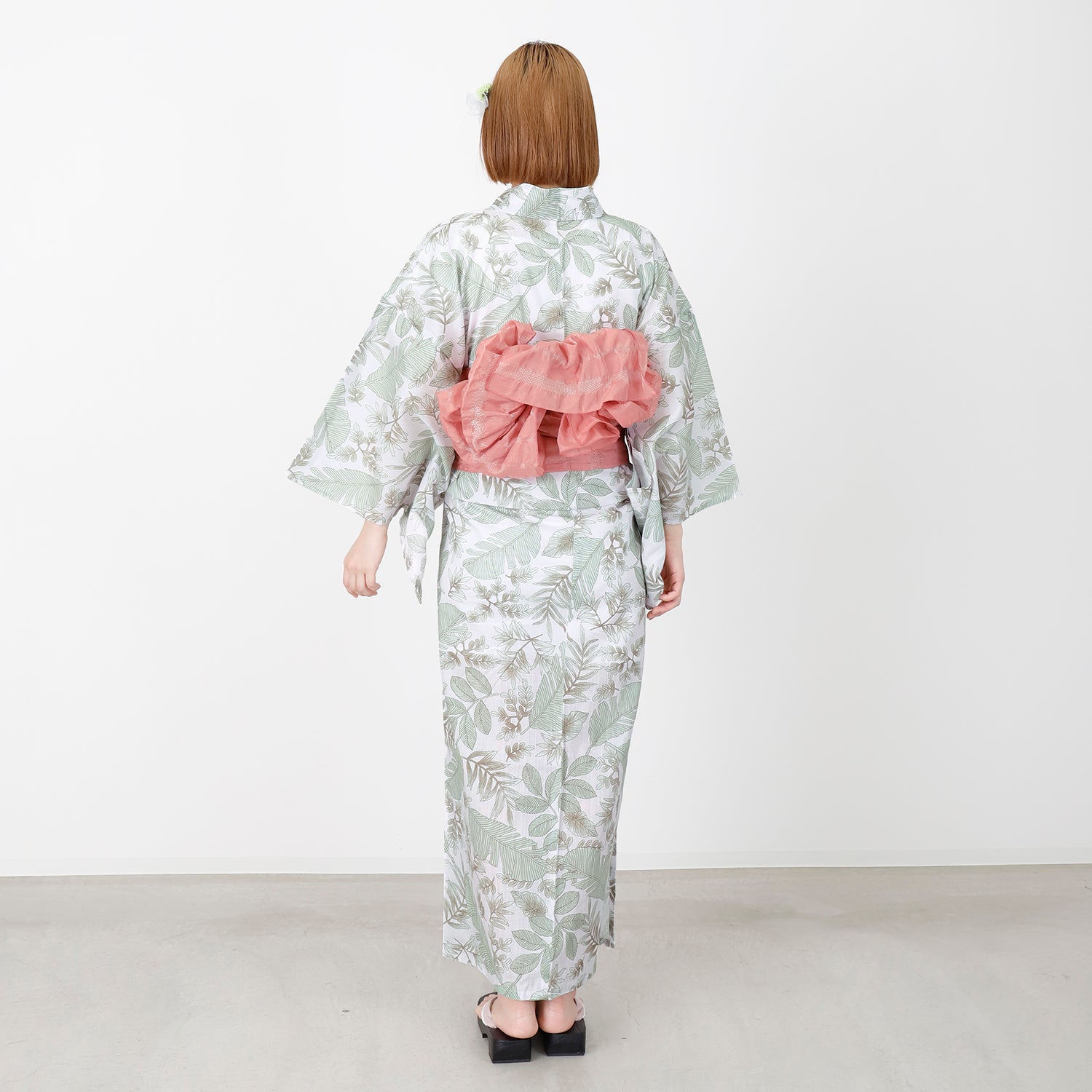 [レンタル] [2025新作]SION レディース浴衣 葉模様 フリーサイズの宅配レンタル - 5
