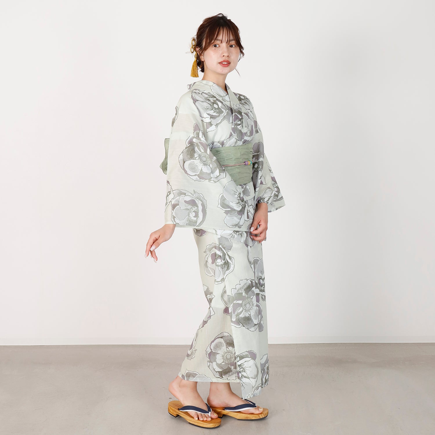 [レンタル] [2025新作]SION レディース浴衣 椿 フリーサイズの宅配レンタル - 4
