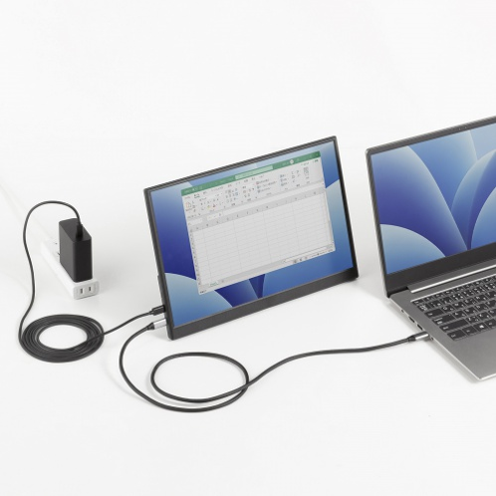 サンワサプライ DP-08 タッチパネル搭載モバイルモニター（14インチ） 給電しながらデュアルモニター - 30
