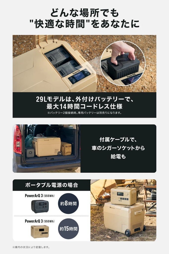 [レンタル] 加島商事 PowerArQ ICEBERG29L 車載冷蔵庫 ポータブル冷蔵庫 - 6