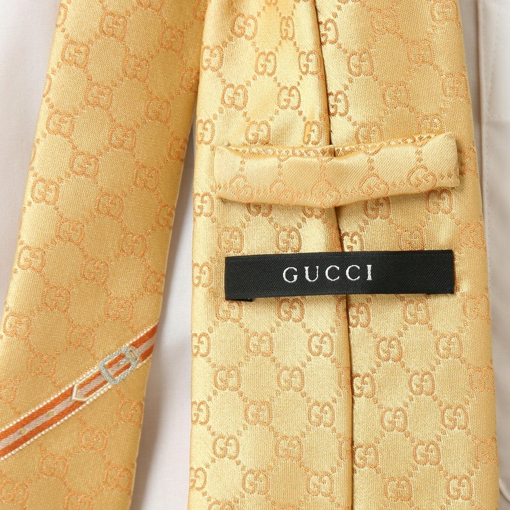 レンタル] グッチ メンズネクタイ シルク イエロー GG柄 イエローの