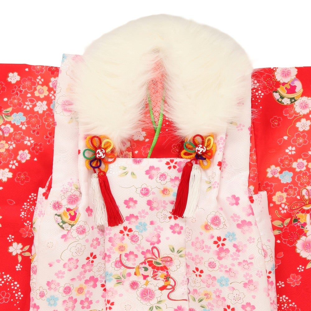 七五三/節句 被布セット 3歳女の子 小花柄 華やか