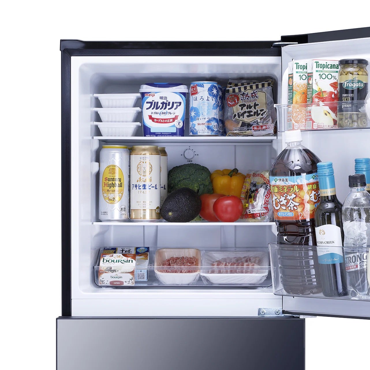 [レンタル] [121L][一人暮らし向け][右開き]ツインバード HR-GJ12B 冷凍冷蔵庫 ブラック - 6