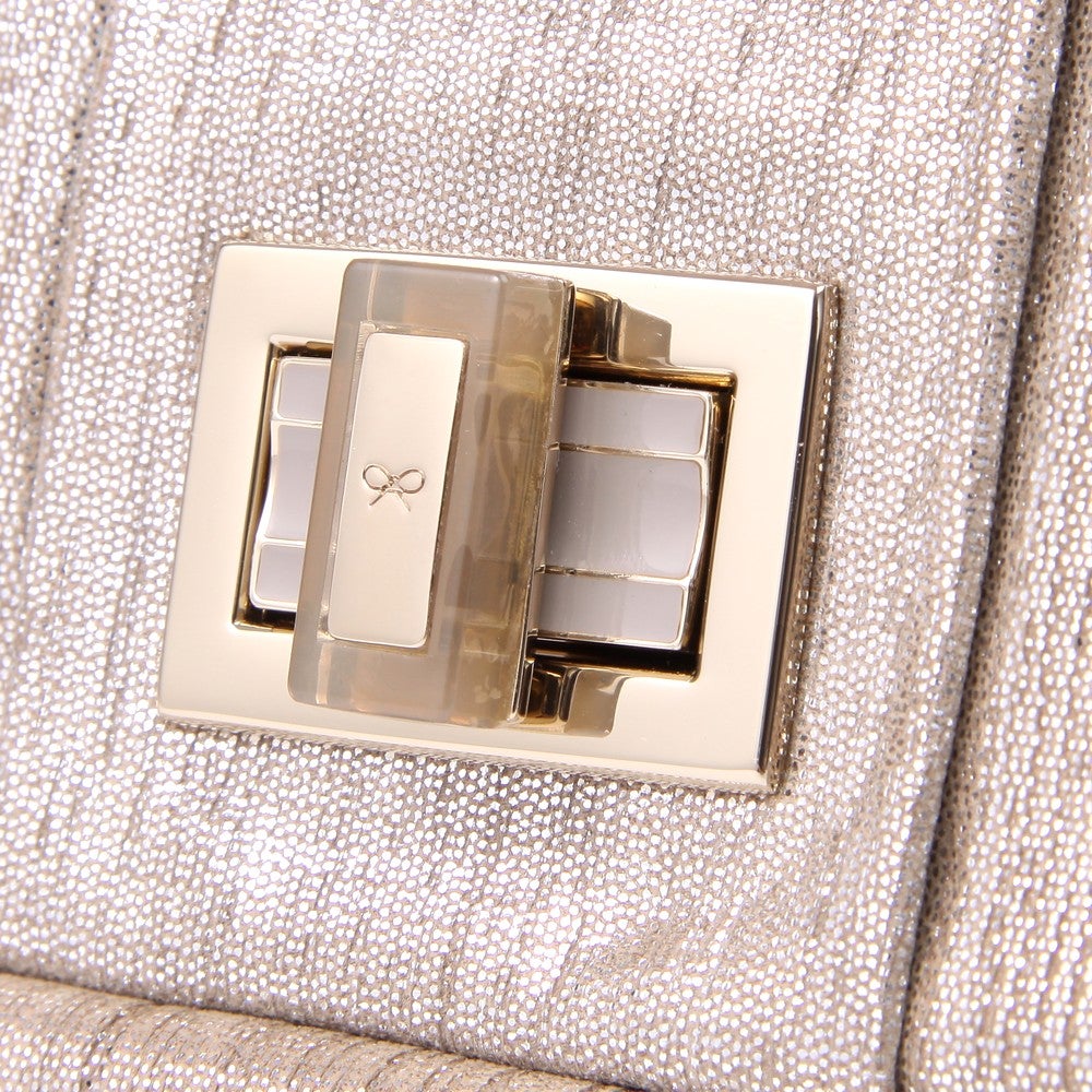 [レンタル] レディース アニヤハインドマーチ ロズリン・ヘアーメタリック・アンスラサイト ショルダーバッグ - 3