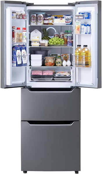 送料無料 美品 アイリス 冷蔵庫 IRSN-32B-S 2023年 88266 冷蔵庫 320L 自動霜取り IRSN-32B-B