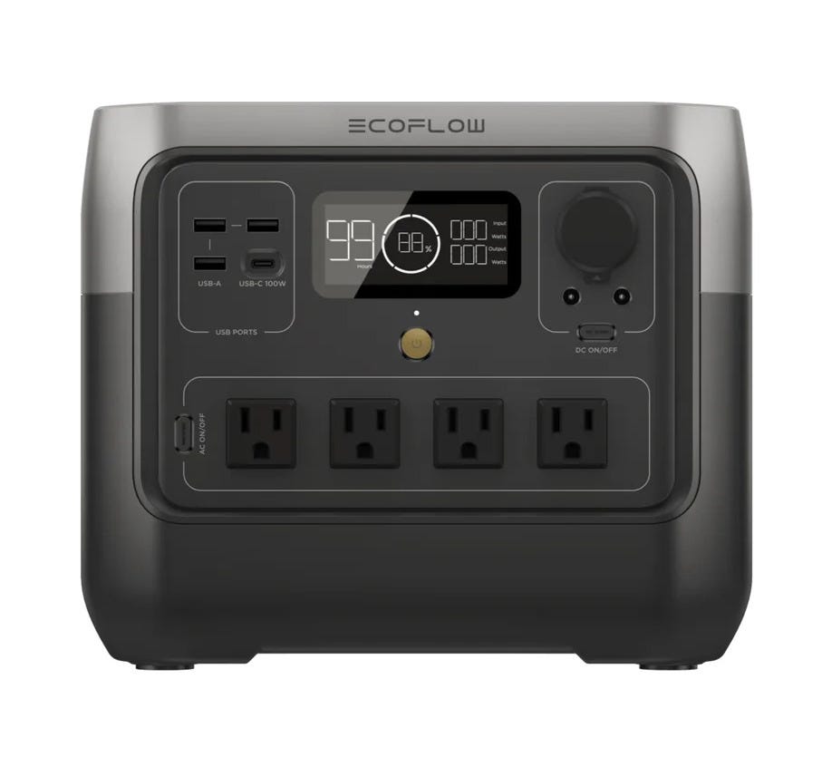[レンタル] EcoFlow(エコフロー) RIVER 2 PRO ポータブル電源（768Wh）
