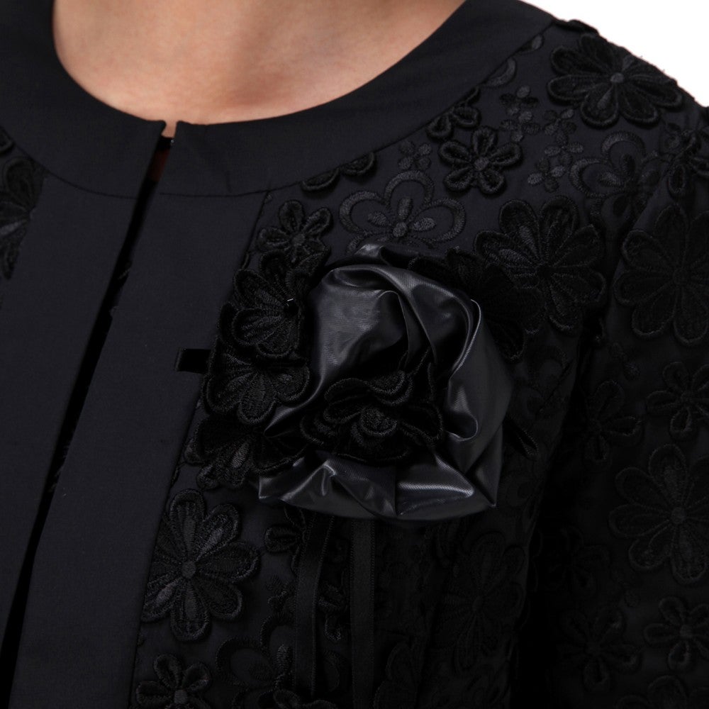 [レンタル] ハロッズ セレモニースーツ3点セット(ジャケット+ミディアムワンピース+コサージュ) ブラックの宅配レンタル - 5