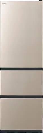 [レンタル] [375L][二人暮らし向け][右開き]日立 冷凍冷蔵庫 R-V38V ライトゴールド
