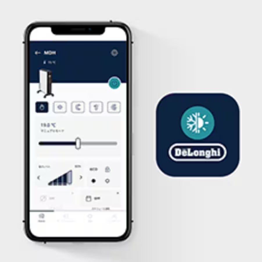 [レンタル] [2020年発売モデル] デロンギ マルチダイナミックヒーター Wi-Fiモデル MDHAA15WIFI-BK 1500W ピュアホワイト+マットブラック (暖房目安 10~13畳) - 9