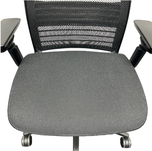 [レンタル] Steelcase Think 3Dニット 可動肘 ランバーサポート付き 465A300 ブラック オフィスチェア - 8