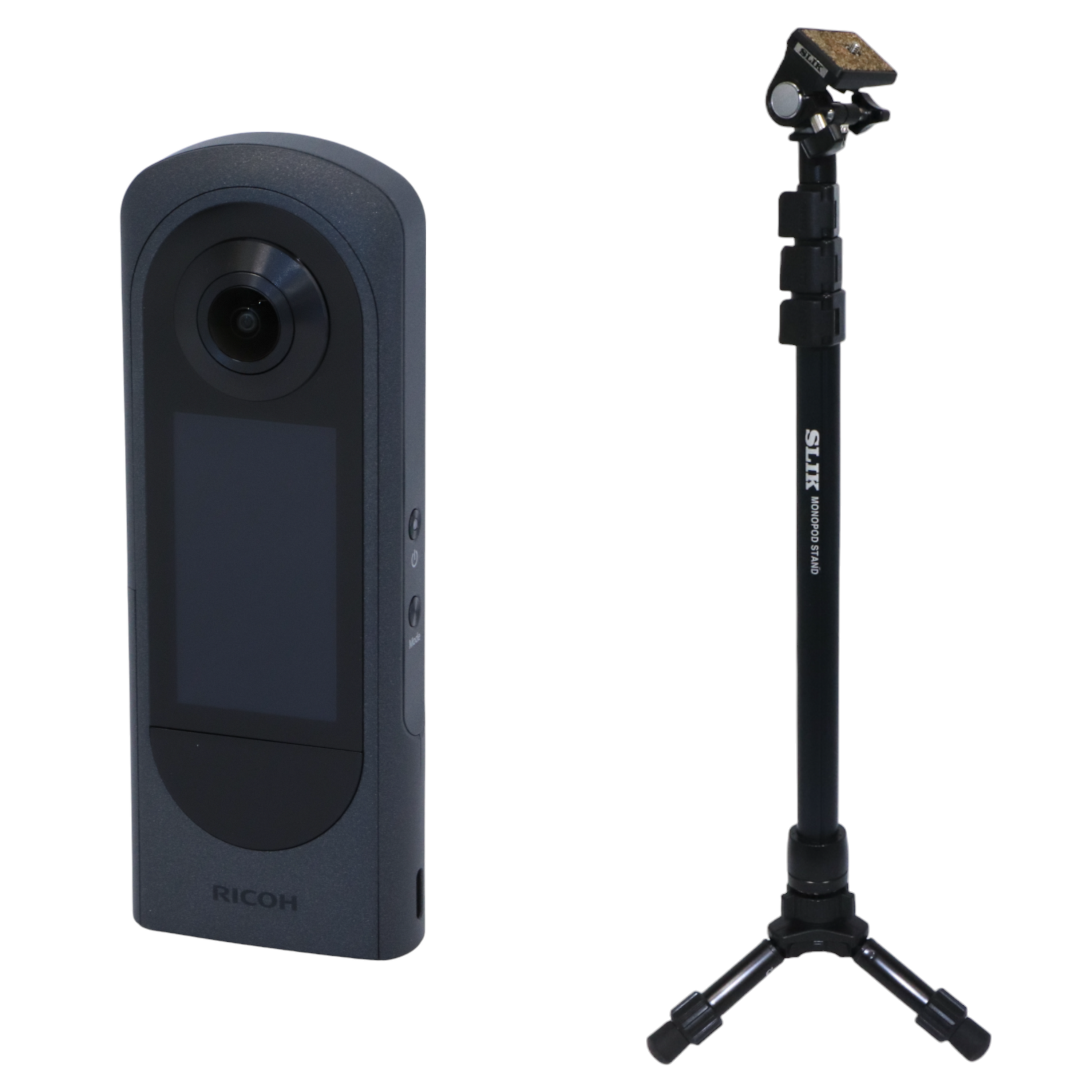 [レンタル] リコー THETA X 全天球カメラ ＆ SLIK 一脚兼簡易三脚 セット - 1